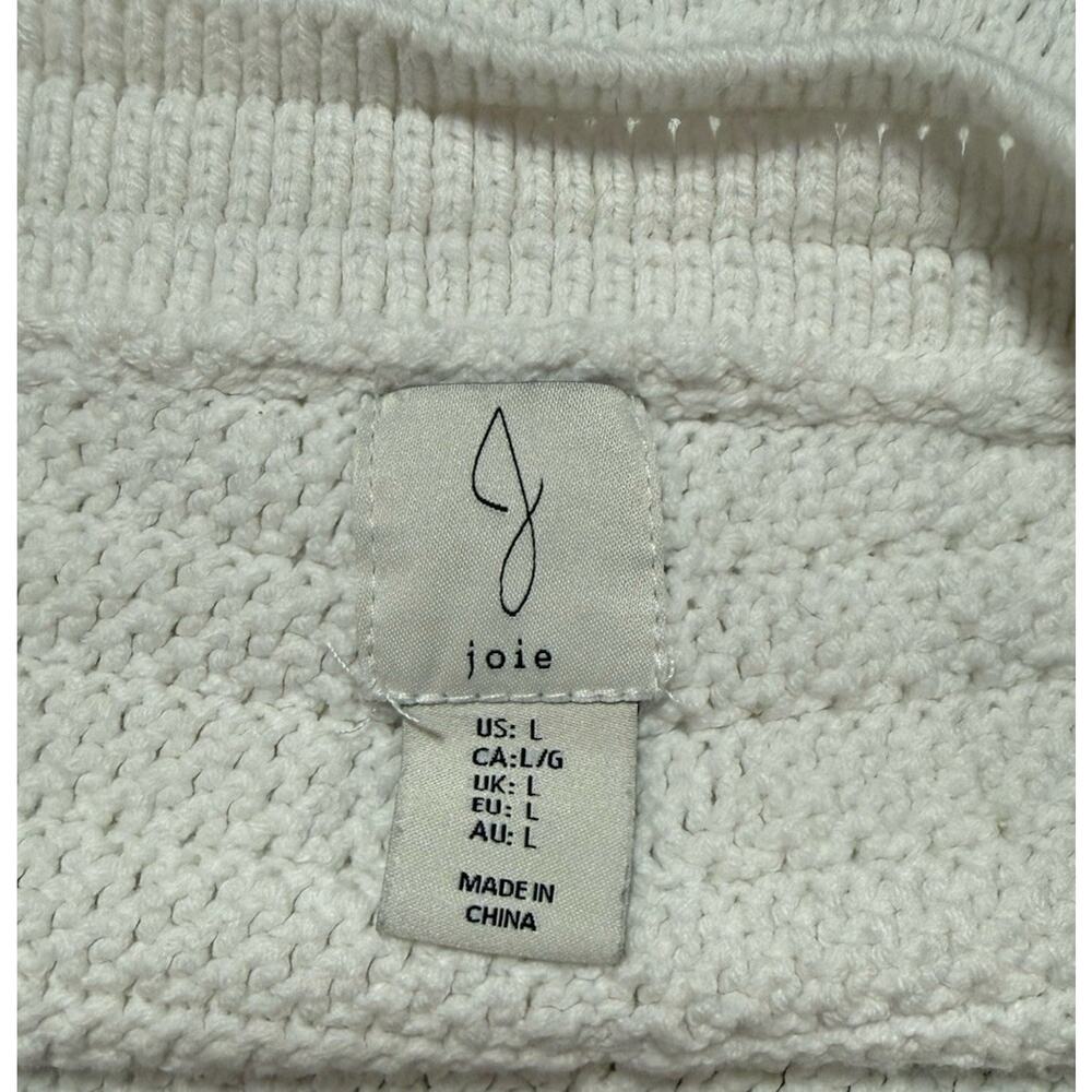 Joie White Knit Square Neck Camisole Tank Top, Size L - Picture 4 of 5